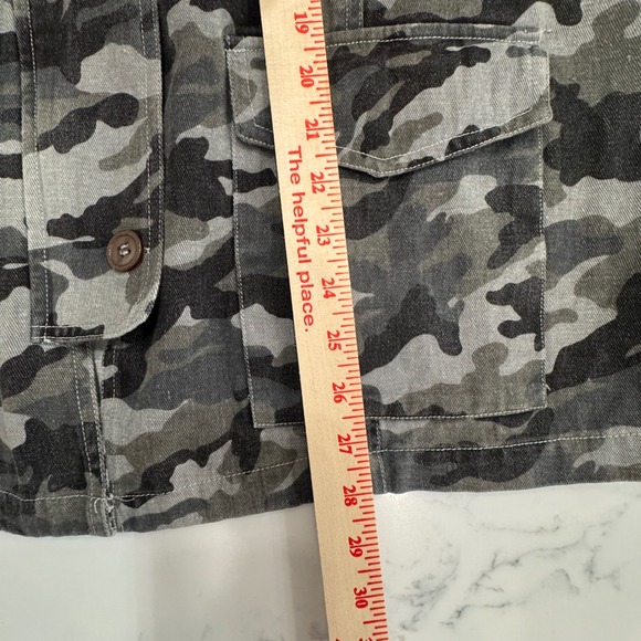 Mystree Camo Utility Vest Womens L Sleeveless Military Jacket Streetwear Gray - Picture 7 of 7